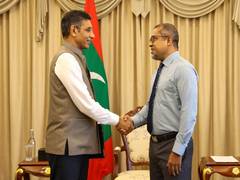 
      
      Maldivian Minister of Foreign Affairs meets Indian Envoy
      
      