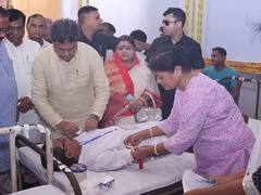 
      
      Tripura CM attends blood donation camp organised on Mahalaya
      
      