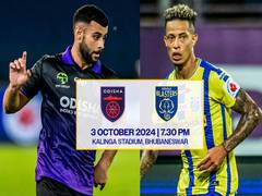 
      
      Rejuvenated Odisha FC welcome Kerala Blasters FC
      
      