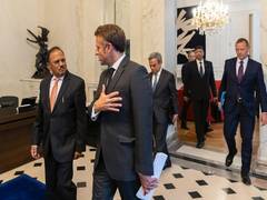 
      
      NSA Doval meets French President
      
      