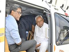 
      
      CM Nitish Kumar inspects flood-affected areas and relief work
      
      