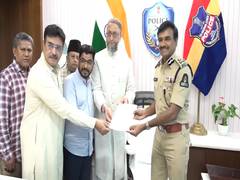 
      
      AIMIM Chief Owaisi submits representation to Commissioner
      
      