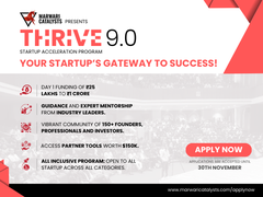 
      
      Marwari Catalysts Invites Early-Stage Startups for Thrive 9.0 
      
      