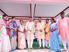 
      
      Tripura CM Manik Saha lays foundation stone for Shiva Temple 
      
      