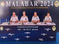 
      
      Malabar2024 kicks off with US, Japan, Australia joining India
      
      