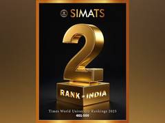 
      
      SIMATS Ranks 2nd in India and Achieves Global Recognition
      
      