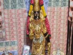 
      
      Sri Kanyaka Parameswari temple's deity decorated
      
      