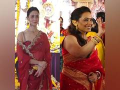 
      
      Celebs seek blessings at Durga Puja pandals 
      
      