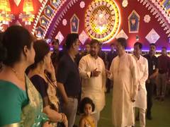 
      
      Tripura CM Manik Saha visits Durga Puja pandals on Maha Asthami
      
      