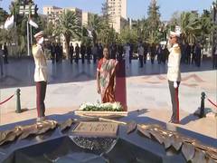 
      
      President Droupadi Murmu lays wreath at Maqam Echahid 
      
      