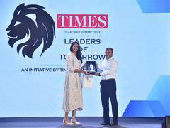 
      
      Rajesh Reddy felicitated at Times Leaders of Tomorrow
      
      