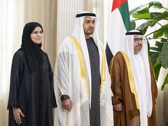 
      
      UAE Ambassadors to Paraguay, Guinea sworn in before UAE President
      
      