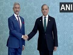 
      
      Pakistan PM Shehbaz Sharif welcomes Jaishankar at SCO Summit
      
      