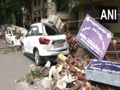 
      
      Andhra: 5 vehicles damaged in Vijayawada hostel wall collapse
      
      