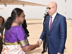 
      
      President Murmu accorded ceremonial welcome in Mauritania
      
      