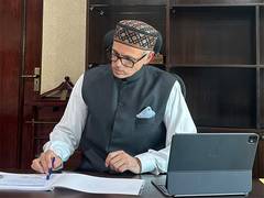
      
      Omar Abdullah holds maiden meeting after assuming office as CM
      
      