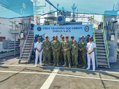 
      
      Indian Navy's first training squadron departs Bahrain
      
      