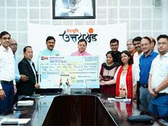 
      
      Pitkul hands cheque worth Rs 11 crore to CM Pushkar Singh Dhami
      
      