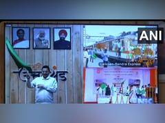 
      
      Uttarakhand CM Dhami flags off Lalkuan-Bandra Superfast train
      
      