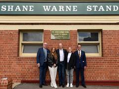 
      
      Shane Warne stand unveiled at Melbourne's Junction Oval
      
      