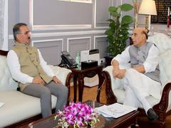 
      
      CM Sukhvinder Singh Sukhu calls on Defence Minister Rajnath Singh
      
      