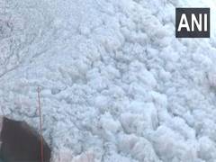 
      
      Delhi: Thick toxic foam floats in Yamuna River near Kalindi Kunj 
      
      