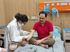 
      
      Delhi BJP President hospitalised after Yamuna dip
      
      