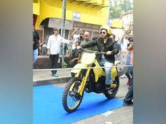 
      
      Varun Dhawan makes stylish entry in bike at Gaiety Galaxy theatre
      
      