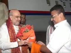 
      
      Amit Shah arrives to inaugurate party's membership drive
      
      
