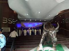 
      
      Nifty, Sensex start fresh week with gains
      
      