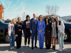 
      
      President Joe Biden casts ballot for Harris in Delaware
      
      