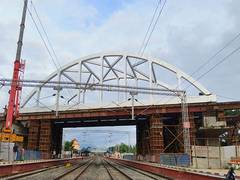 
      
      Railway launches bow string arch girder near Kampur Railway Stati
      
      