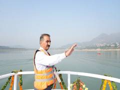 
      
      Himachal CM Sukhu launches water sports in Gobind SagarLake
      
      