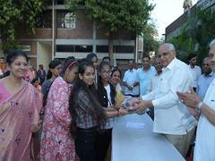 
      
      Gujarat CM purchases Diwali Diyas crafted by 'Divyang' students 
      
      