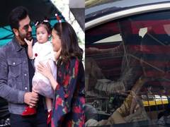 
      
      Ranbir Kapoor twins with daughter Raha in beige 
      
      