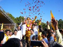 
      
      NTR's statue unveiled in Atlanta at NTR Centenary Celebrations
      
      