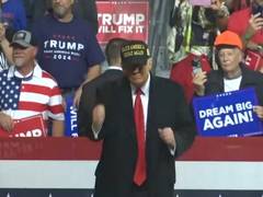 
      
      Donald Trump celebrates rally in Georgia with a dance to 'YMCA'
      
      