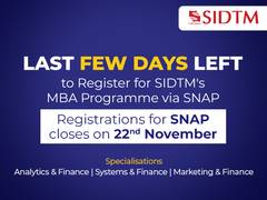 
      
      SNAP 2024 Registration for SIDTM Closing Soon
      
      