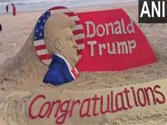 
      
      Sand artist Sudarsan Pattnaik creates sand art of Donald Trump 
      
      