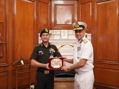 
      
      Coast Guard Chief S Paramesh calls on Army Chief
      
      