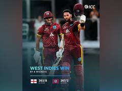 
      
      Windies clinch 8-wicket victory over England in 3rd ODI
      
      