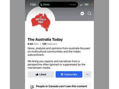 
      
      'Australia Today' says will 
