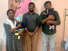 
      
      Pre-mature low birth twins delivered successfully in Bengaluru
      
      
