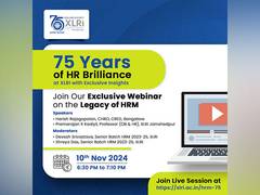 
      
      XLRI Jamshedpur to Host Webinar: ‘75 Years of HR Program
      
      