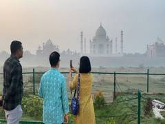 
      
      Layer of haze engulfs Taj Mahal even as Agra's AQI 'satisfactory'
      
      