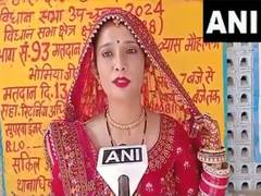 
      
      Rajasthan by-polls: Bride casts her vote in Dausa in midst of her
      
      