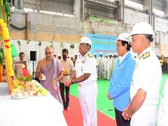 
      
      Keel laying of first fleet support ship for Indian Navy held 
      
      