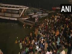 
      
      Varanasi: Devotees take holy dip in Ganga on Kartik Purnima 
      
      