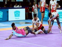 
      
      PKL: All-round Jaipur Pink Panthers overcome Gujarat Giants
      
      