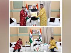 
      
      Jishnu Dev Varma was felicitated by Abhijeeth Bhattacharjee
      
      